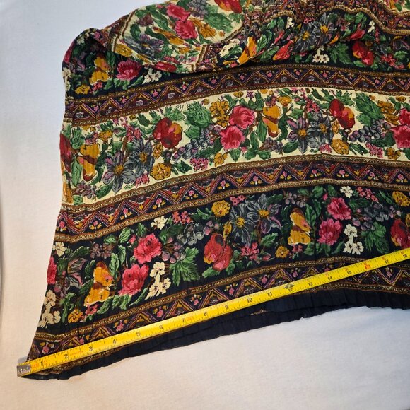 VINTAGE Semi-Sheer Festival Boho Full Peasant Silhouette Skirt OVERSIZED Size M. - Picture 16 of 17